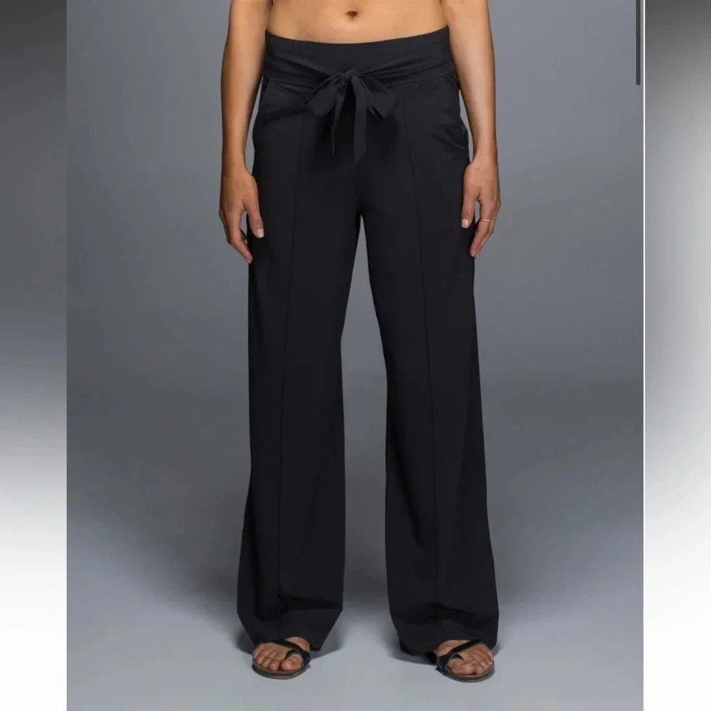lululemon athletica Black Wide-Leg Pants